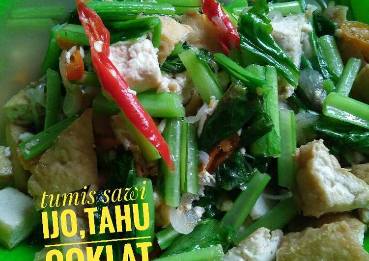 resep Tumis sawi ijo tahu coklat