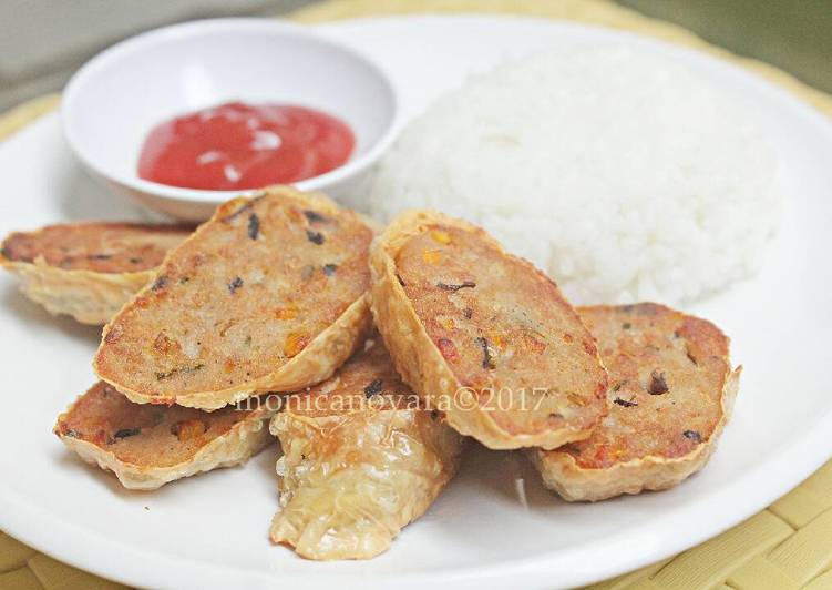 resep Ngohiong Babi Ayam Jamur