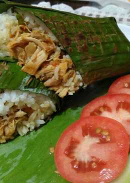 Nasi bakar ayam pedas