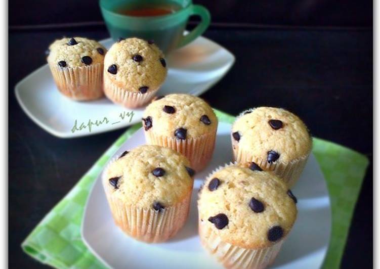 resep lengkap untuk BANANA Chocochip CUPCAKE