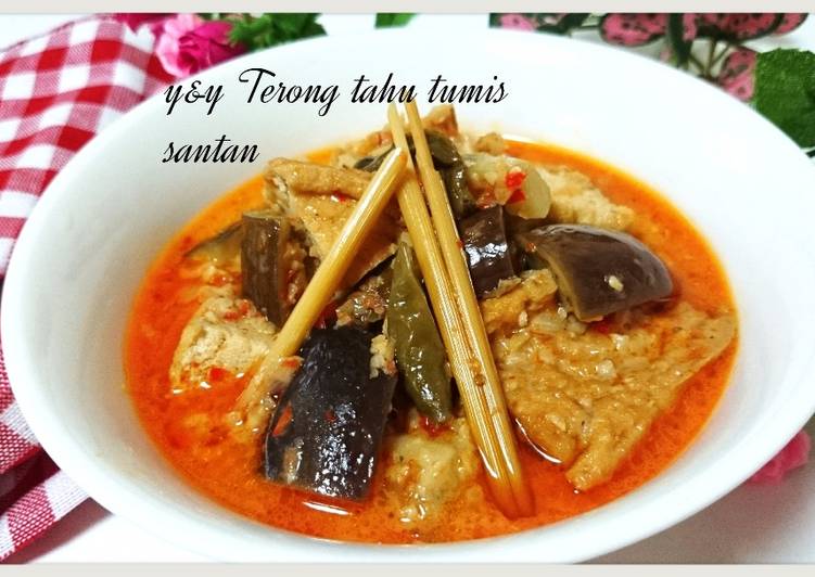 Resep Terong tahu tumis santan - yNy