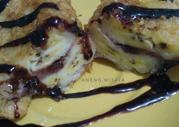 Resep Sandwich pisang plenet coklat keju goreng crispy Oleh aneng.wijaya