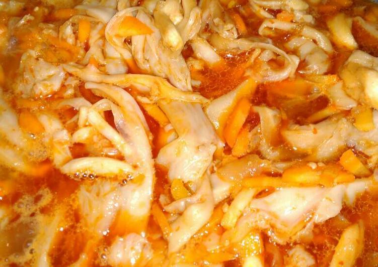 resep masakan Tumis jamur wortel pedas manis