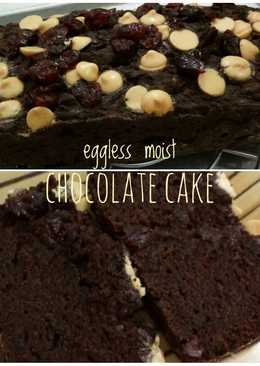 Eggless moist chocolate cake
