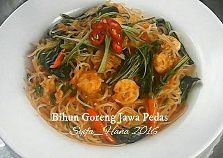 cara membuat Bihun Goreng Jawa Pedas