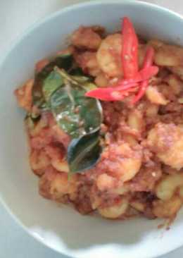 Udang balado kering pedes