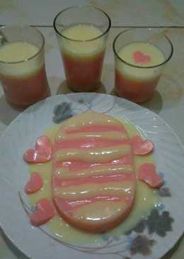 Puding Strawberry Yoghurt Vla Vanila