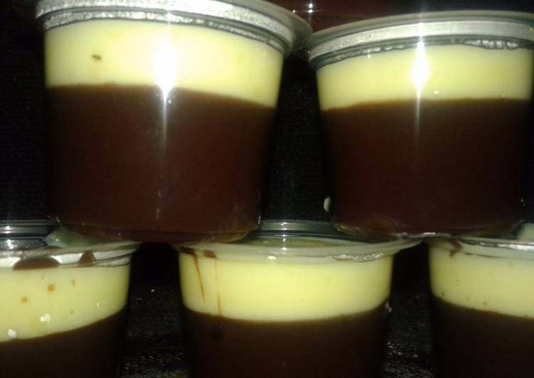 gambar untuk cara membuat Pudding coklat vla susu