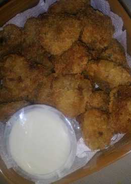 Nugget pisang saus keju