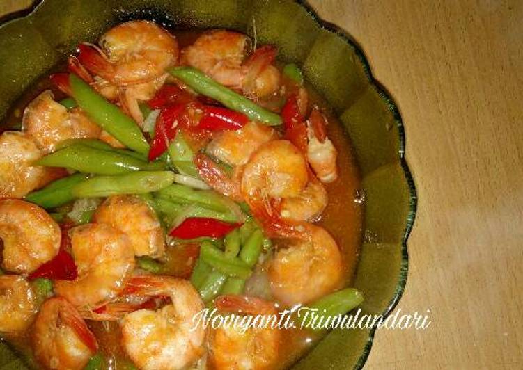 resep masakan Tumis Udang Buncis Simpel ala #DapoerVirgie