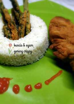 Buncis dan Ayam Goreng Crispy