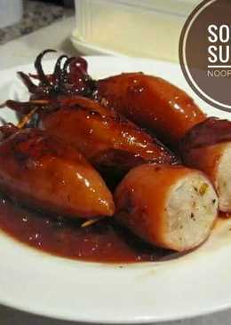 Cumi manis isi ketan atau sotong sumbat pulut