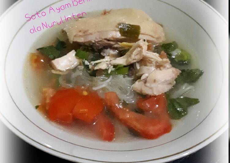 resep masakan Soto Ayam Bening ala N.Inten