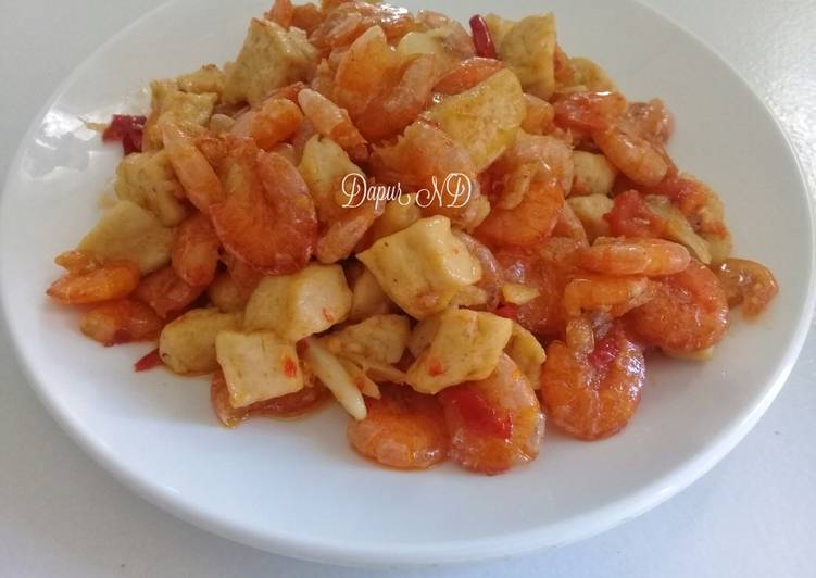 Sambel goreng  udang tahu sederhana