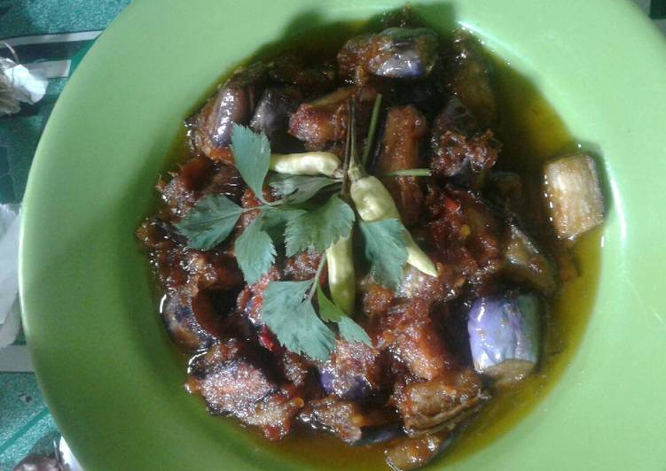 resep Terong Sambal Ikan asin