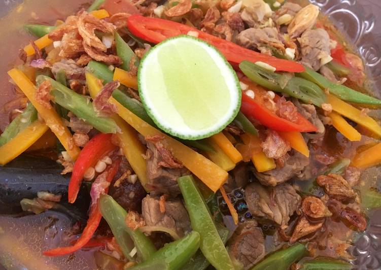 resep makanan Asem Asem Buncis Daging Sapi