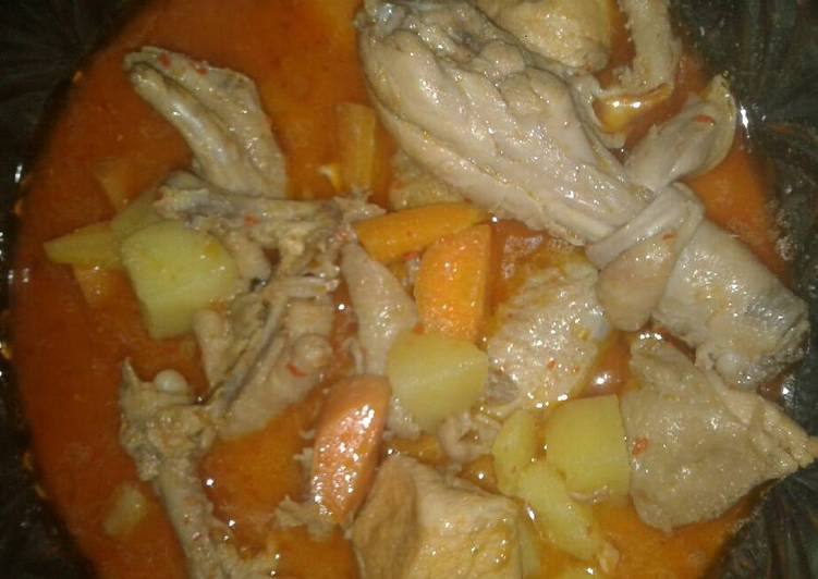 resep Kari ayam wortel kentang.