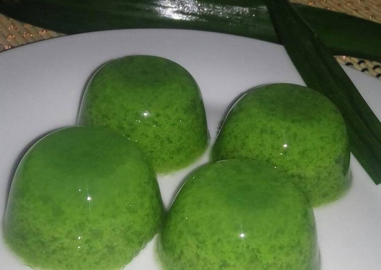 resep masakan Puding lumut daun suji pandan