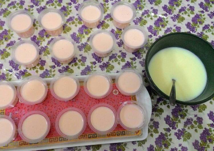 gambar untuk resep makanan Silky pudding puyo