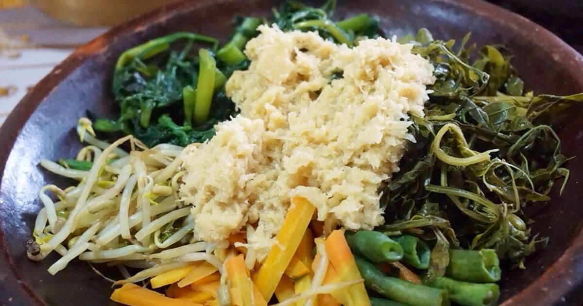 Resep Urap sayur bumbu adem tidak pedas oleh Ria Resep Urap sayur bumbu adem tidak pedas oleh Ria