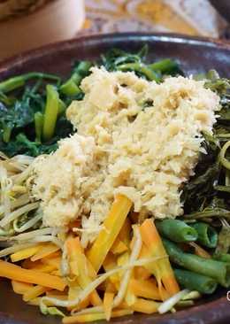 Urap sayur bumbu adem (tidak pedas)