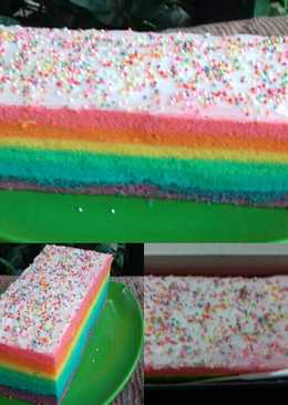 Rainbow cake kukus