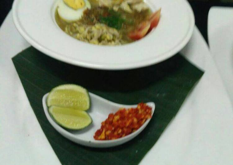 cara membuat Soto Ayam Gading