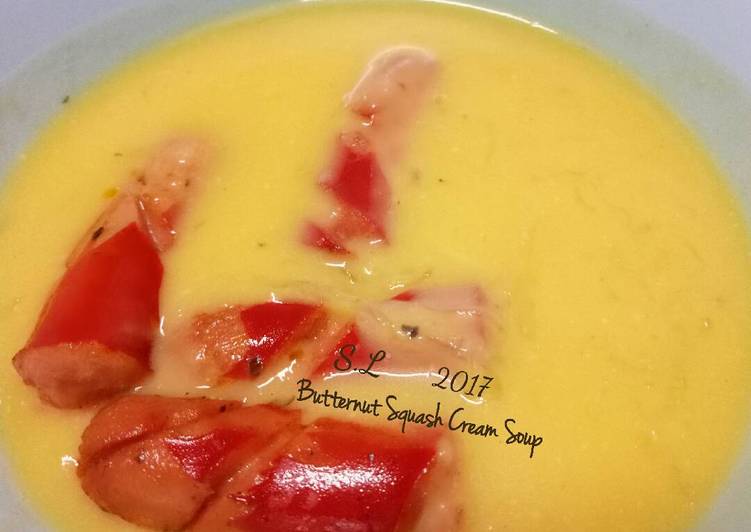 cara membuat Butternut Squash Cream Soup
