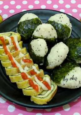 Cheese Nori Tamagoyaki with Onigiri