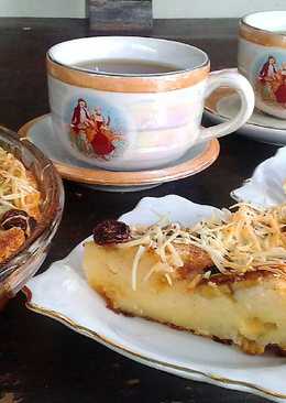 Puding Roti Tawar Pisang Kismis