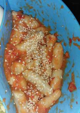 Tteokbokki ala kadarnya / kue beras ala korea simple