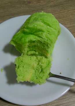 Keto-bolu pandan kelapa praktis(microwave)