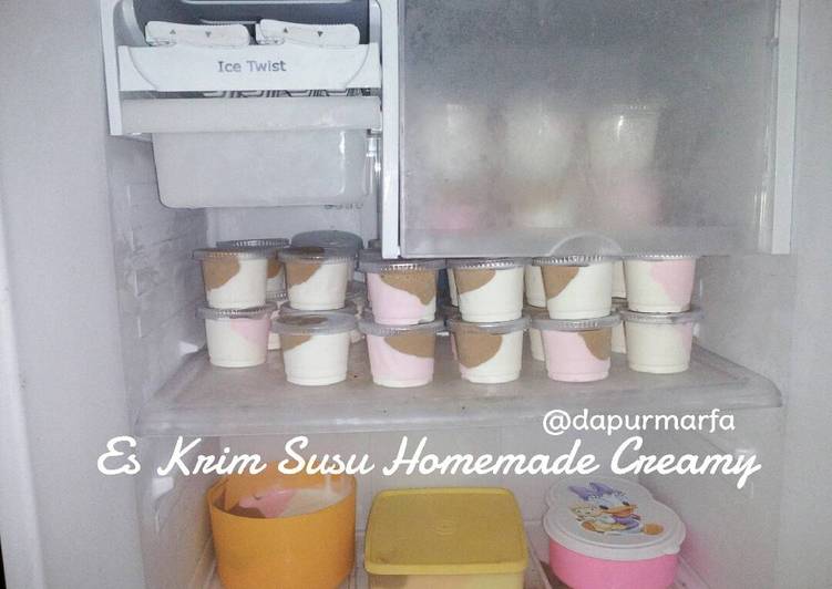cara membuat Creamy Homemade Ice Cream