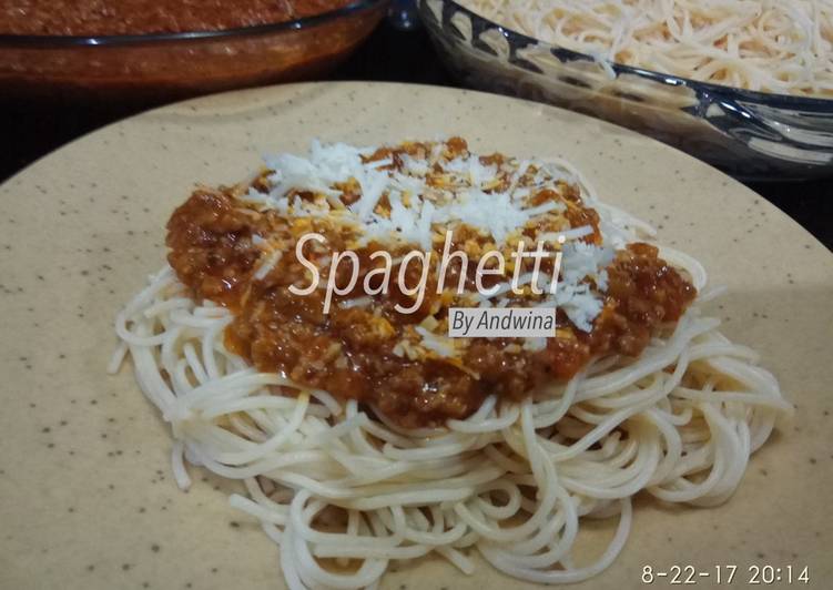 Resep Spagheti Bolognaise Praktis - Dapur Andwina
