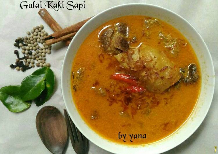 bahan dan cara membuat Gulai Kaki Sapi Ala Dapur Po Yana