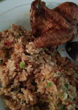 Nasi goreng samin ayam daun bawang