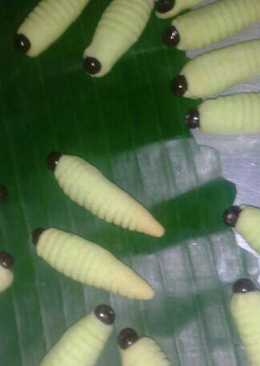 Kue Kering Caterpillar/Ulat pohon pisang tanpa mixer, simpel