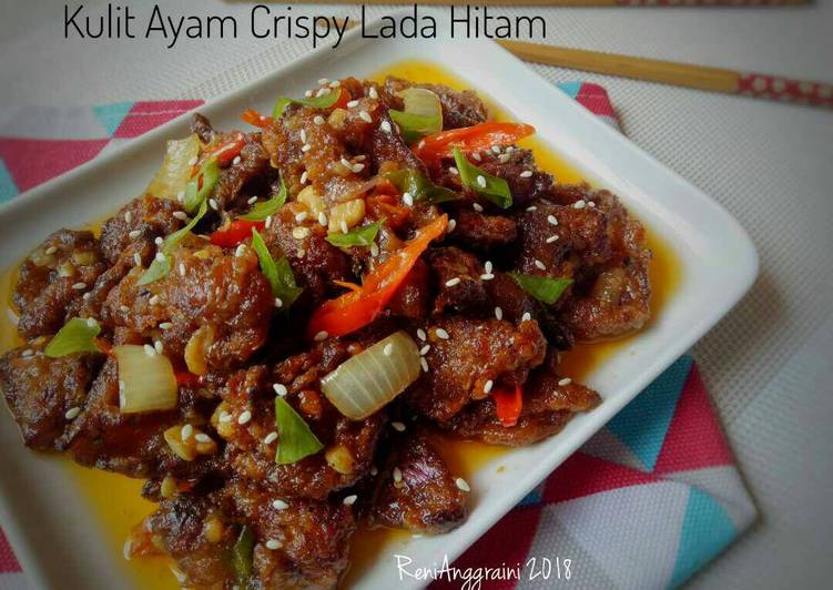 resep lengkap untuk Kulit Ayam Crispy Lada Hitam