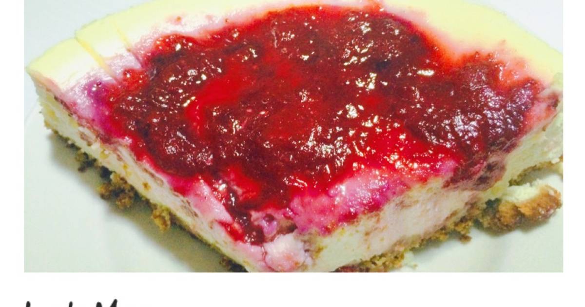 Resep Strawberry Cheese Cake (bake)