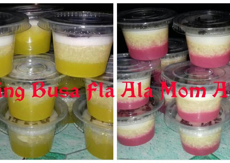 resep makanan Puding Busa Fla Ala Mom Afif??