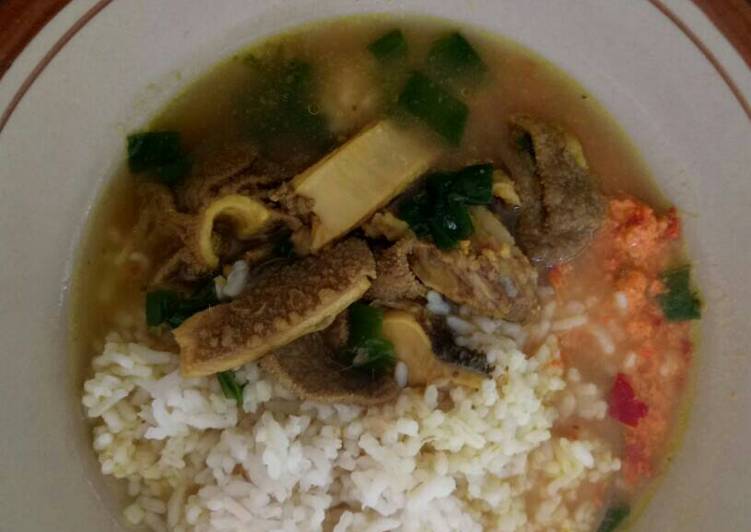 resep lengkap untuk Soto daging + babat