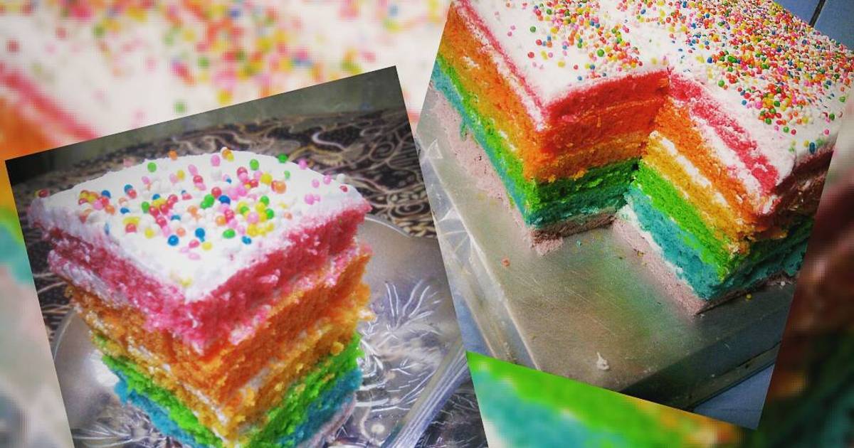 Resep rainbow cake kukus