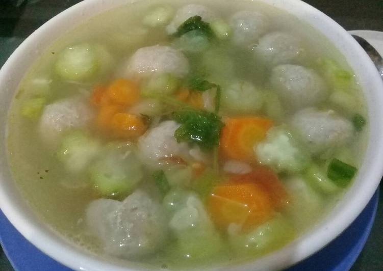 Resep Sup oyong baso Dari Tati Noerh