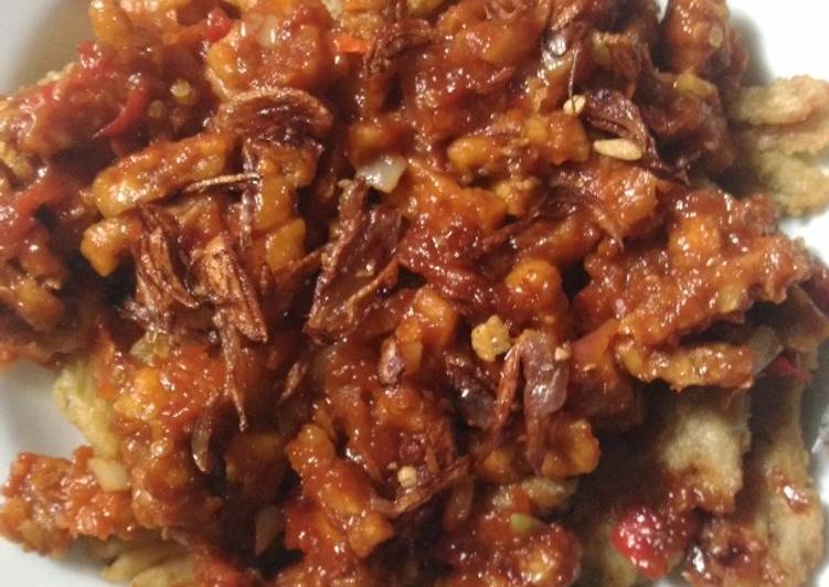 resep Jamur cripsy saus tempe pedas manis