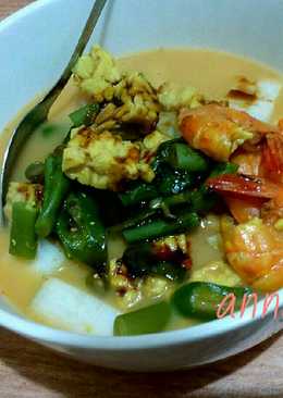 Opor udang tempe pakai susu