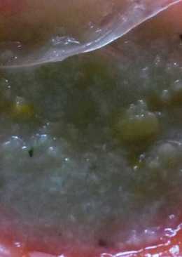 Bubur jagung, kentang, daun ubi