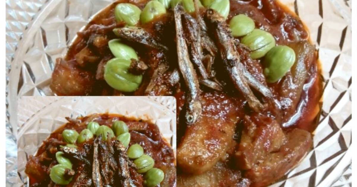 Resep balado  terong dengan teri  dan pete  oleh Putri indah 