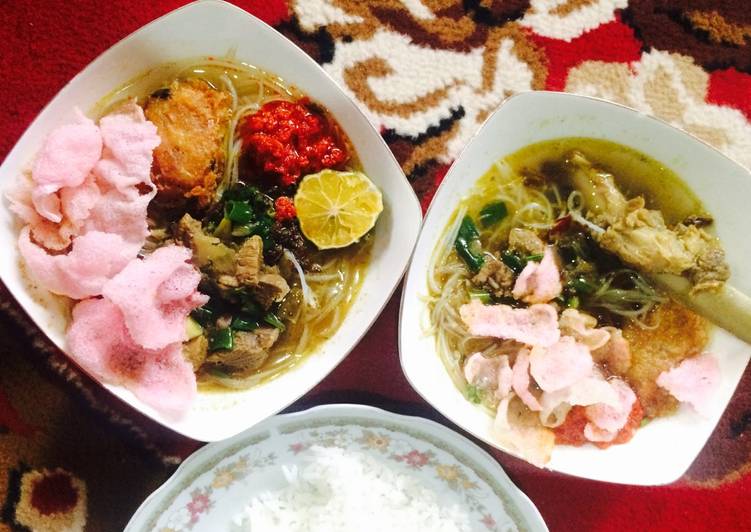 resep lengkap untuk Soto padang