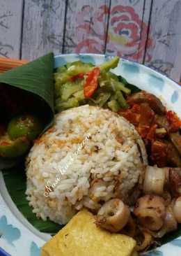 Nasi liwet oncom