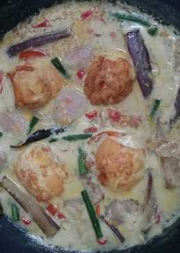 Lodeh Kacang Terong Telur Baso